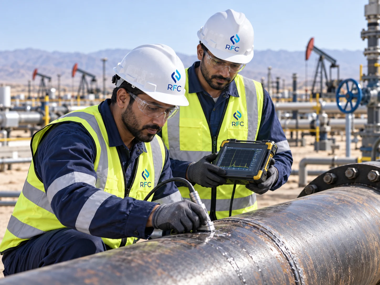 RFC pipeline inspection team in the field